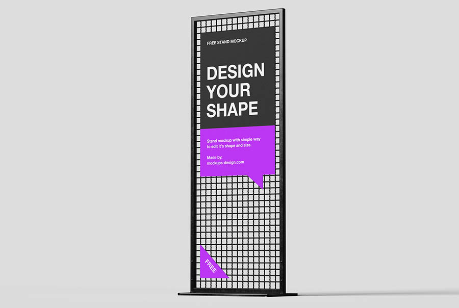 Free-standing display mockup