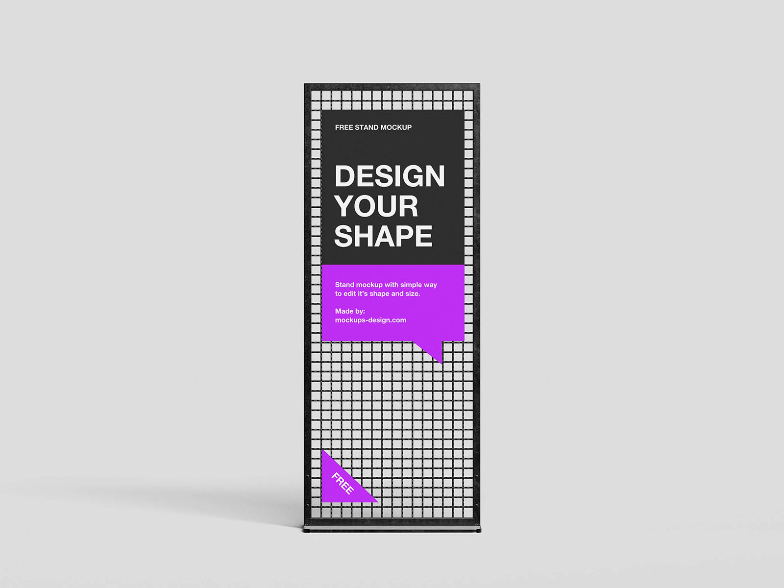 Free-standing display mockup