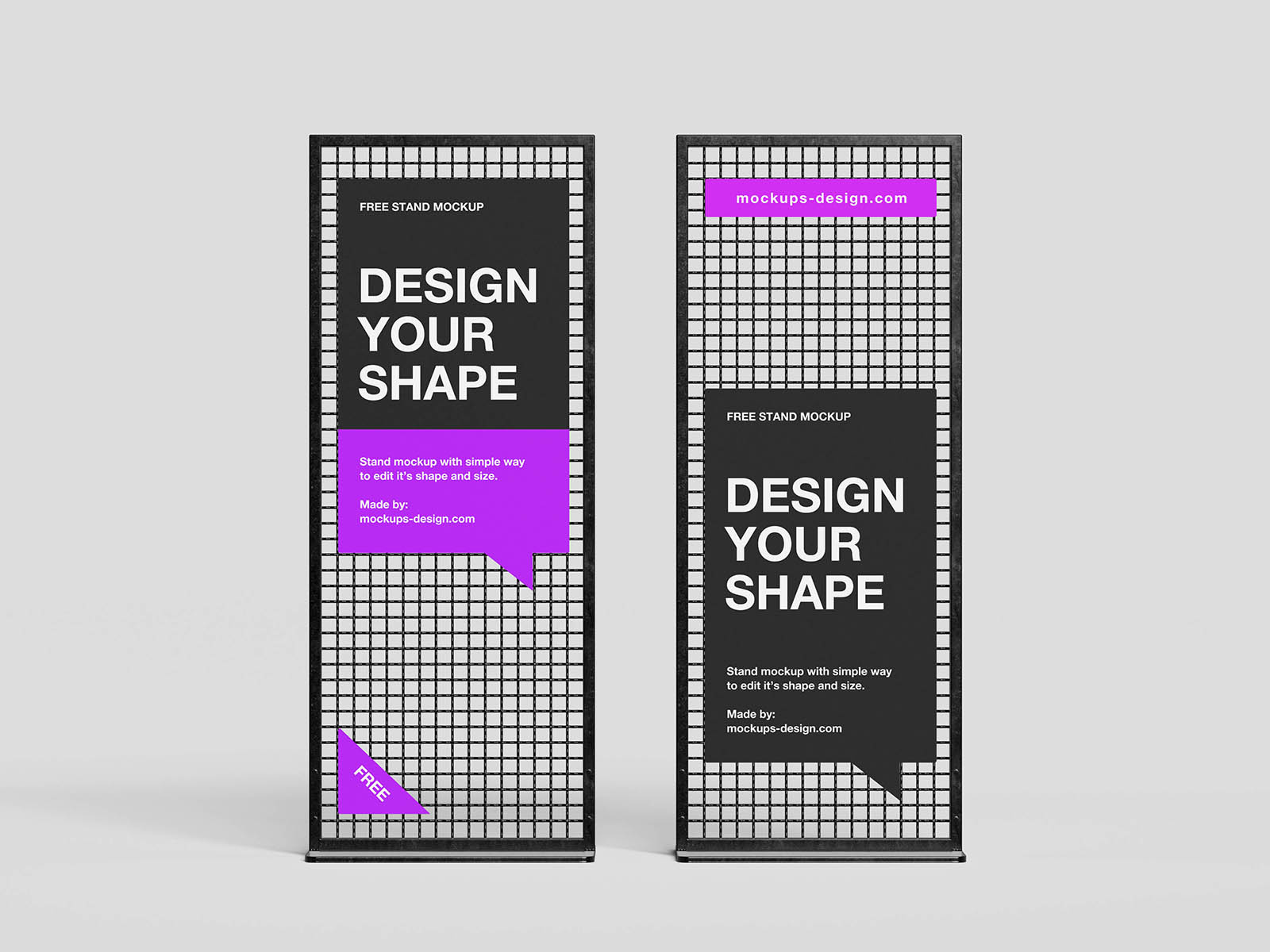 Free-standing display mockup