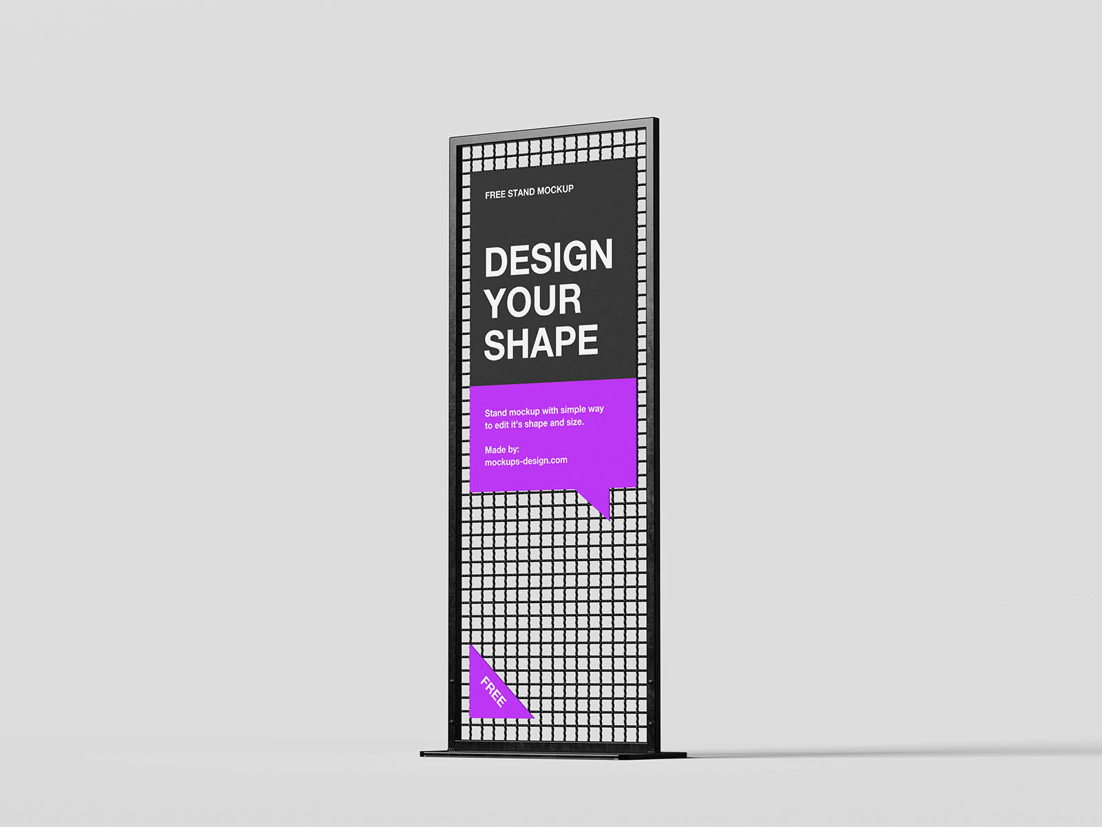 Free-standing display mockup