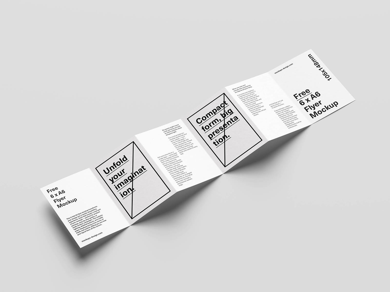 Elegant accordeon flyer mockup