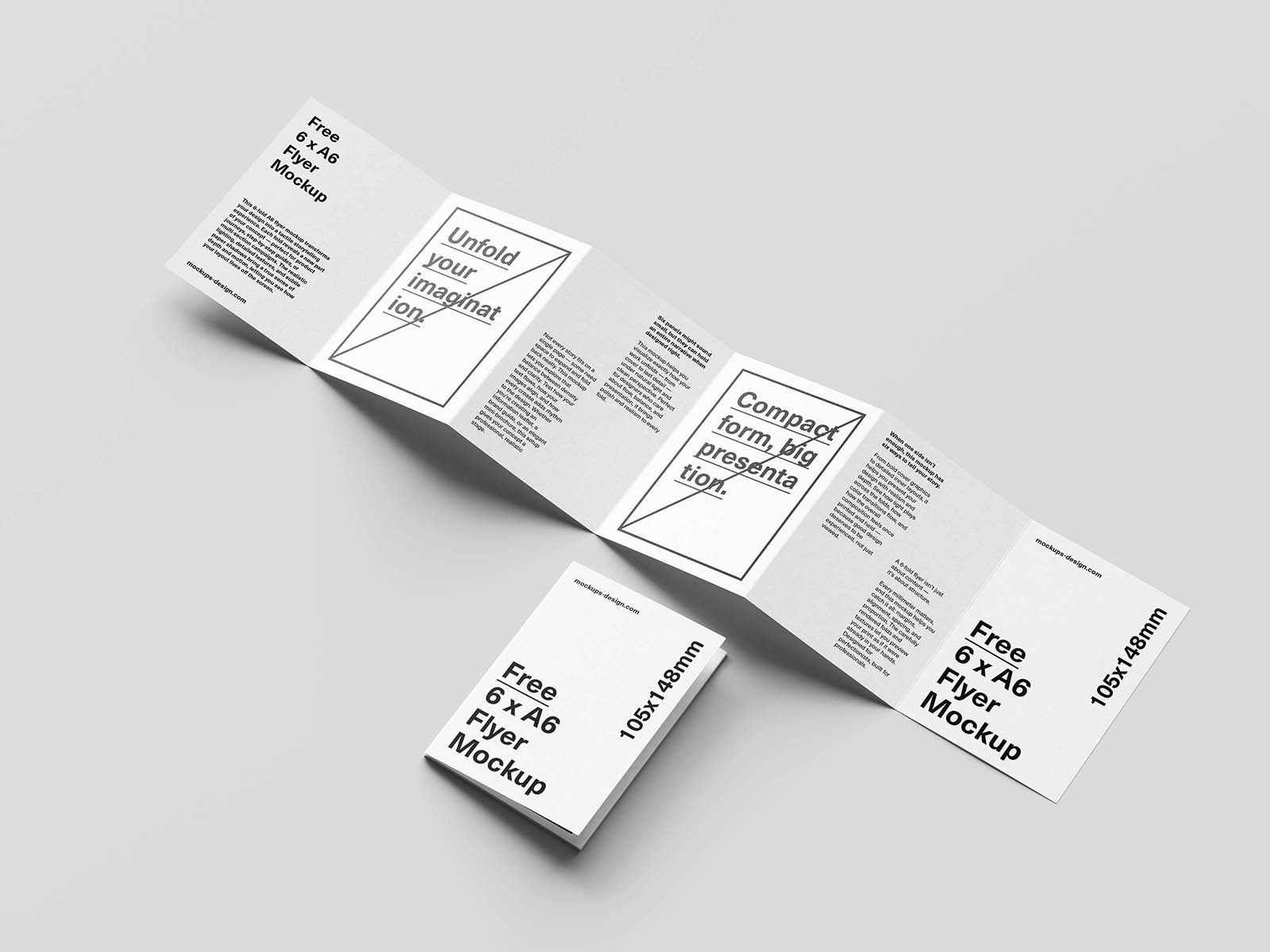 Elegant accordeon flyer mockup