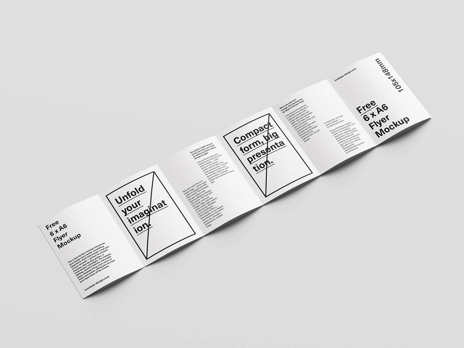 Elegant accordeon flyer mockup