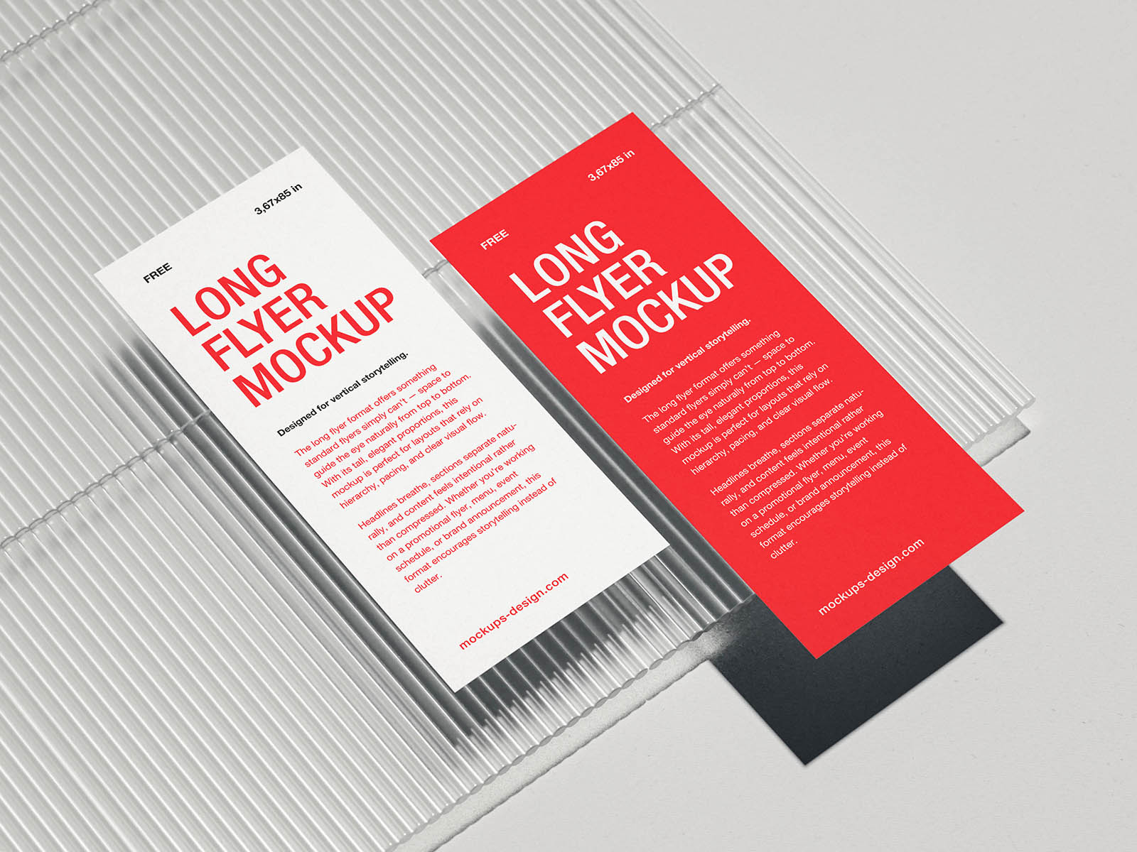 Vertical slim long flyer mockup
