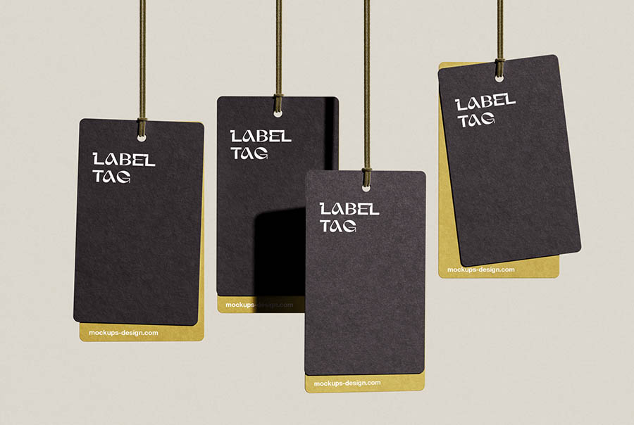 Premium clothing label tag mockup