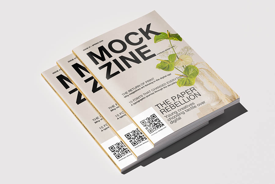 Multi-view magazine mockup