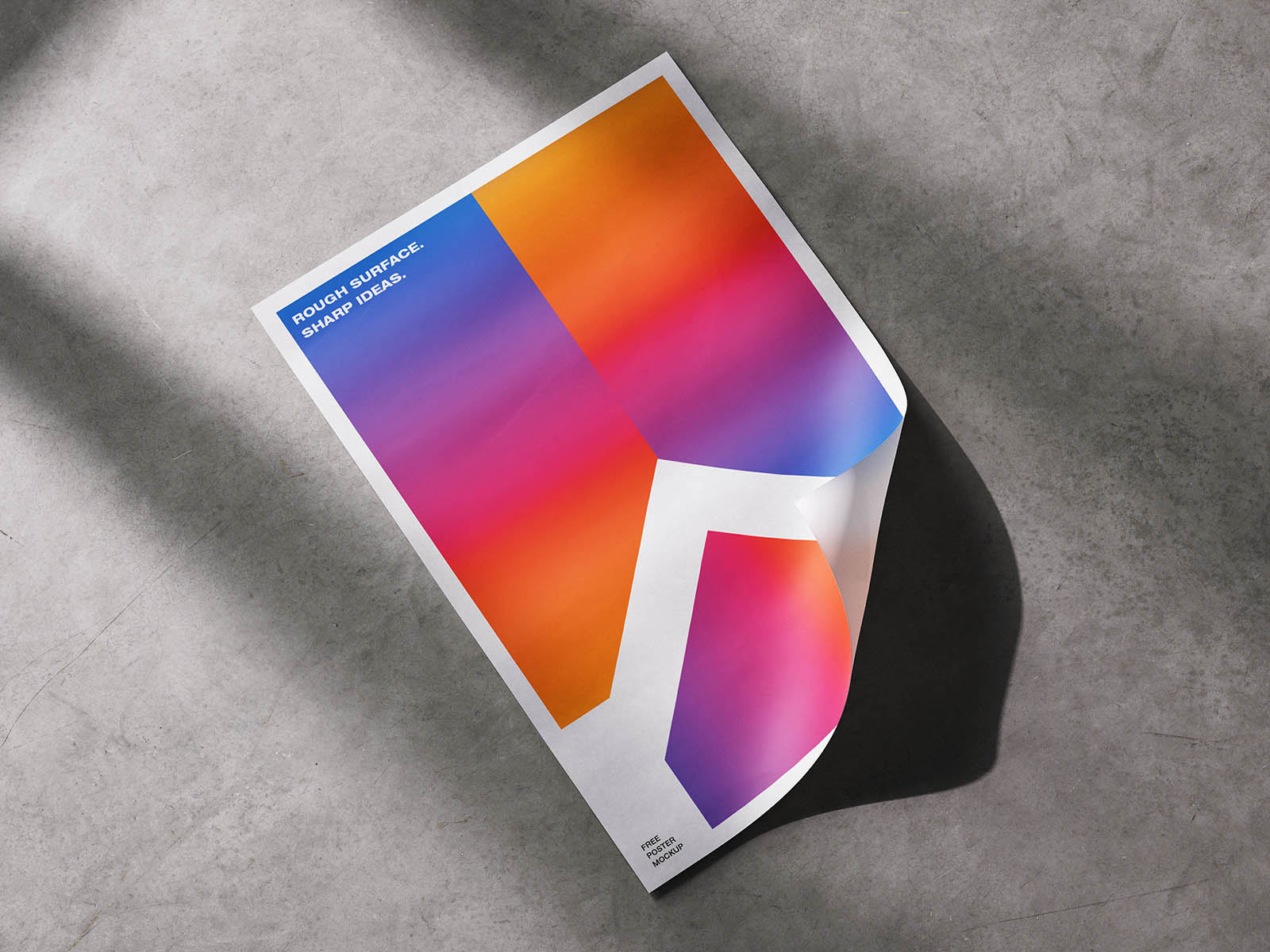 Concrete-floor poster mockup