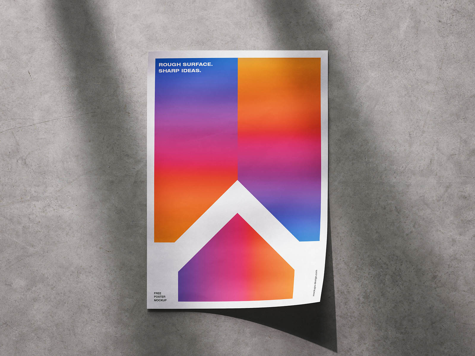 Concrete-floor poster mockup