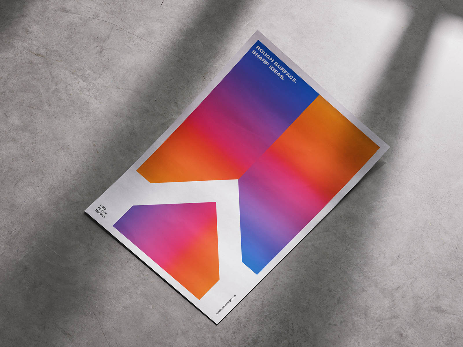 Concrete-floor poster mockup