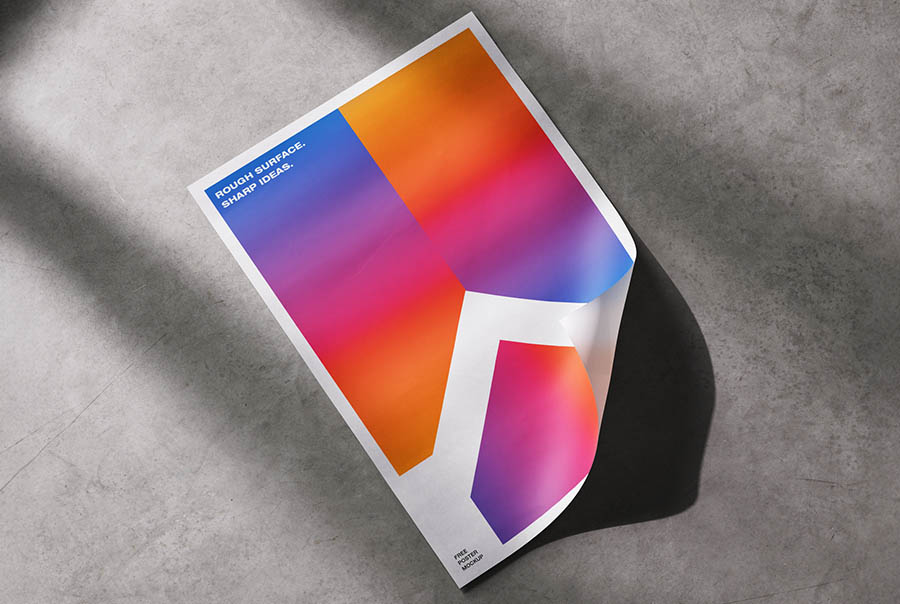 Concrete-floor poster mockup