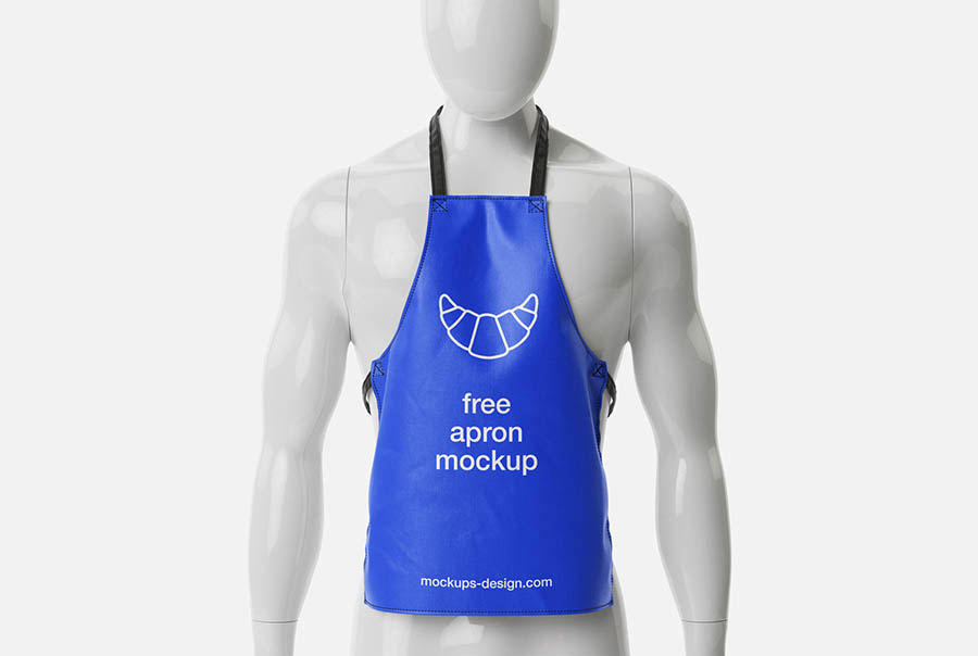 Halter neck apron mockup