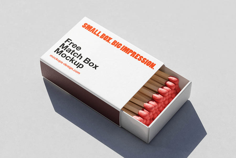 Slide open matchbox mockup