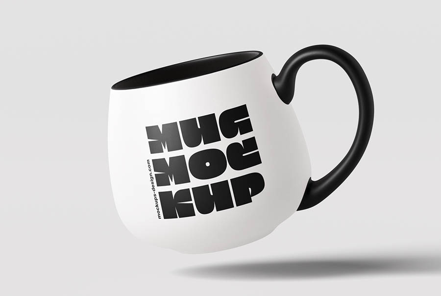 Round-bellied mug mockup